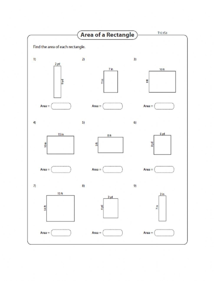 Units of Area Worksheet for Third Graders Students calculating area by counting unit squares on a worksheet