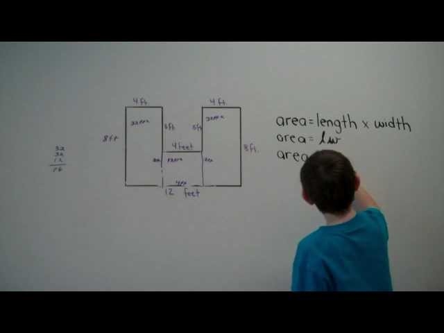 Third grade students practice calculating the area of geometric figures by counting unit squares in this math worksheet