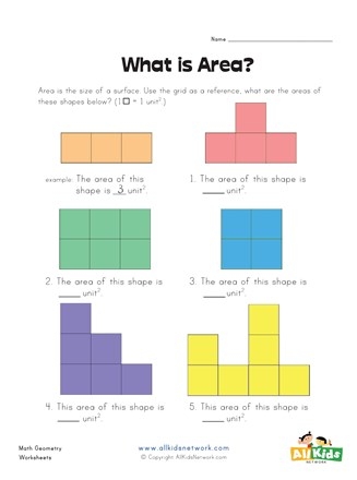 An introduction to area worksheet for teaching decimals in grade three Third grade students exploring area concepts through a worksheet