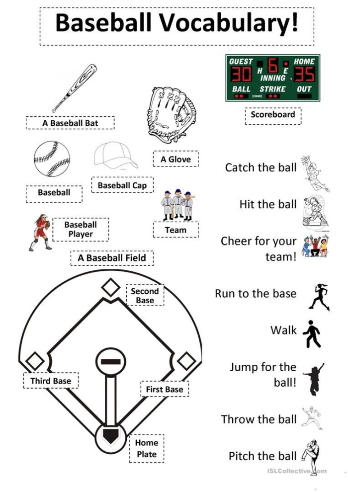 Baseball rules worksheet designed for third graders to enhance learning through fun activities