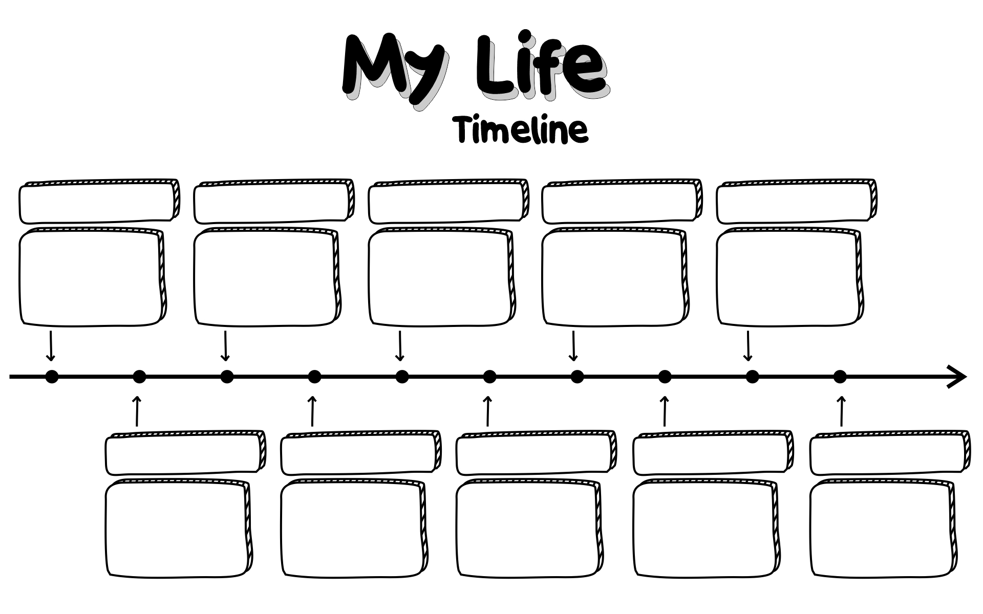 Best Self' Timeline worksheet for students to illustrate their best community experiences Worksheet showing the 'Best Self' Timeline for third graders to reflect on positive moments