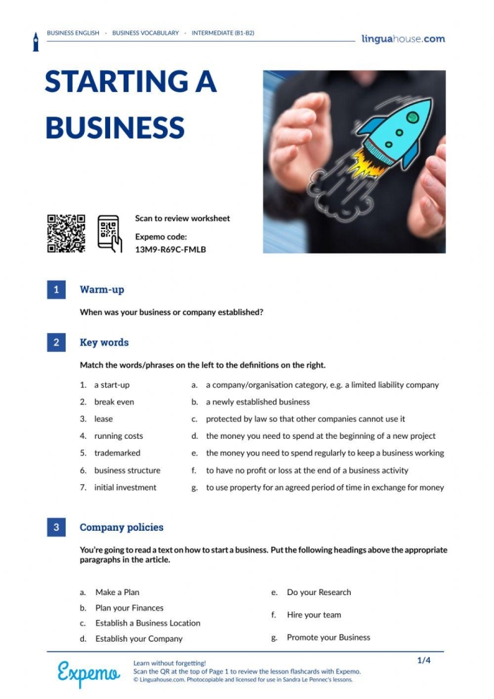Starting a Business for Kids Activity Sheet 22 Third grade student planning a business idea using a multiplication worksheet