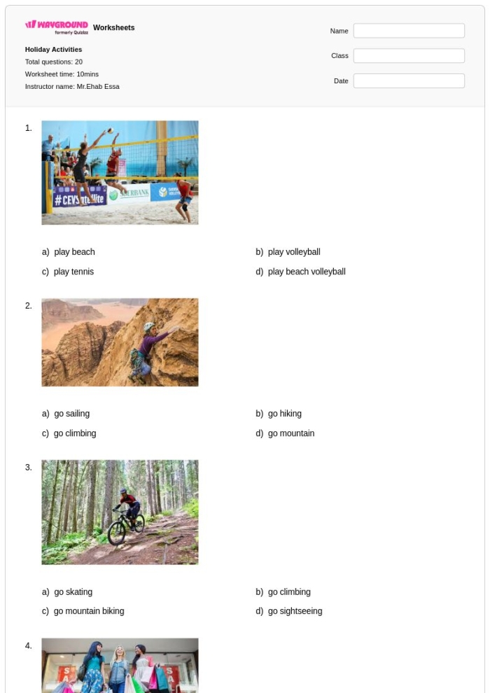 Crazy Stories Camping Adventure Worksheet 15 for Third Grade Fractions Practice Third grade student completing a crazy camping adventure fill-in-the-blanks worksheet to practice fractions and parts of speech