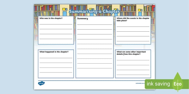 Third grade chapter summary worksheet focusing on characters and predictions Chapter summary worksheet for third graders to summarize characters and predict future events