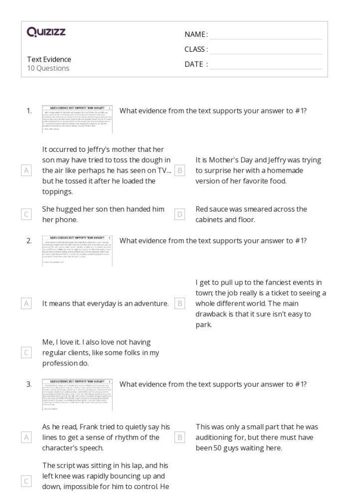Cite the Evidence worksheet for teaching introductory phrases in third grade Worksheet featuring introductory phrases for citing text evidence in Earth and Space Science lessons