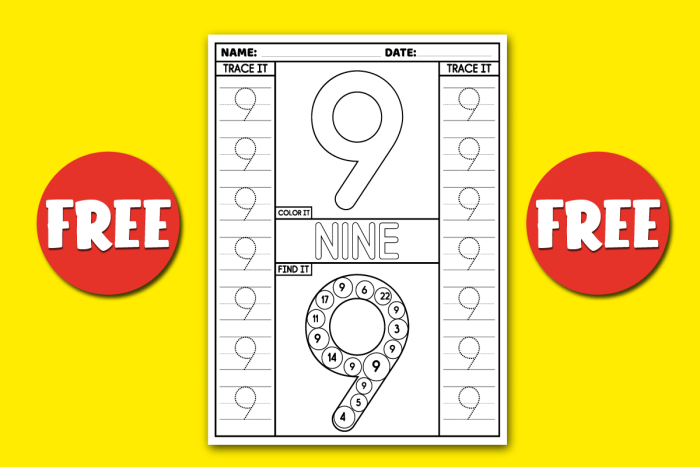 Third grade student worksheet featuring a cake coloring activity to practice multiplying by 9