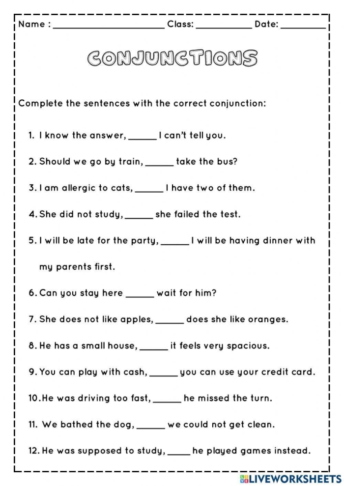 Third grade students learning how to join sentences using commas and conjunctions on a grammar worksheet
