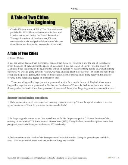 A Tale of Two Texts worksheet for grammar and mechanics practice Worksheet for comparing and contrasting two fiction texts for third graders