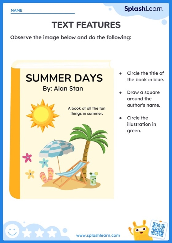 Worksheet for practicing comprehension skills using text and text features in third grade. Working Together: Text and Text Features worksheet for measurement skills in nonfiction reading.
