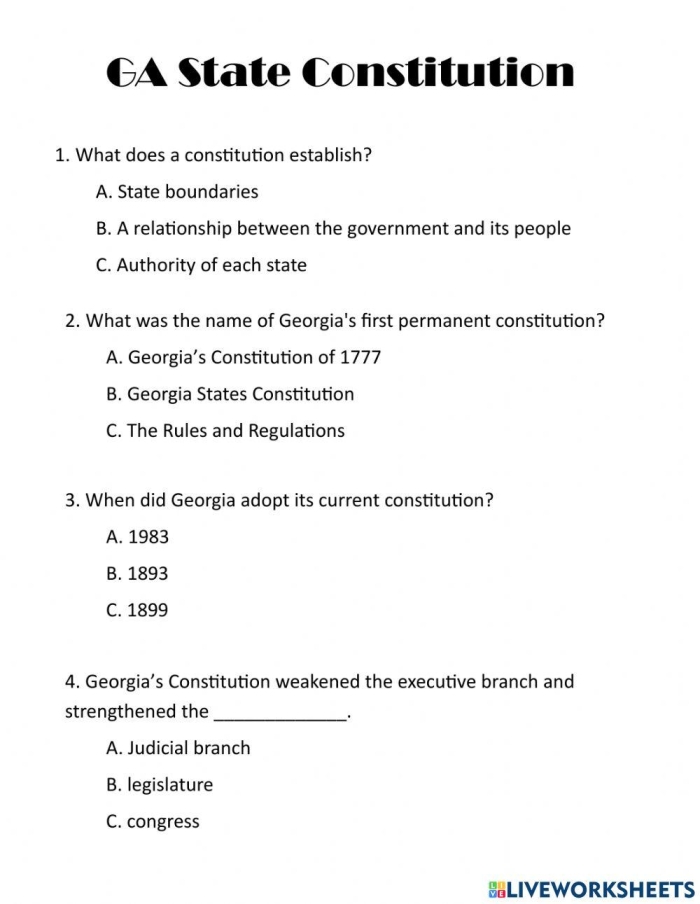 Third grade student practicing with a Learn About the U.S. Constitution worksheet