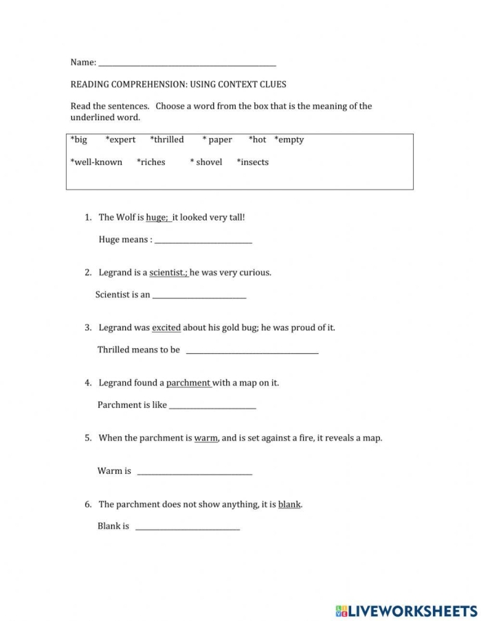 Keeping Up with Context Clues: Vocabulary Organizer for Earth and Space Science Worksheet for third graders to identify unfamiliar vocabulary using context clues