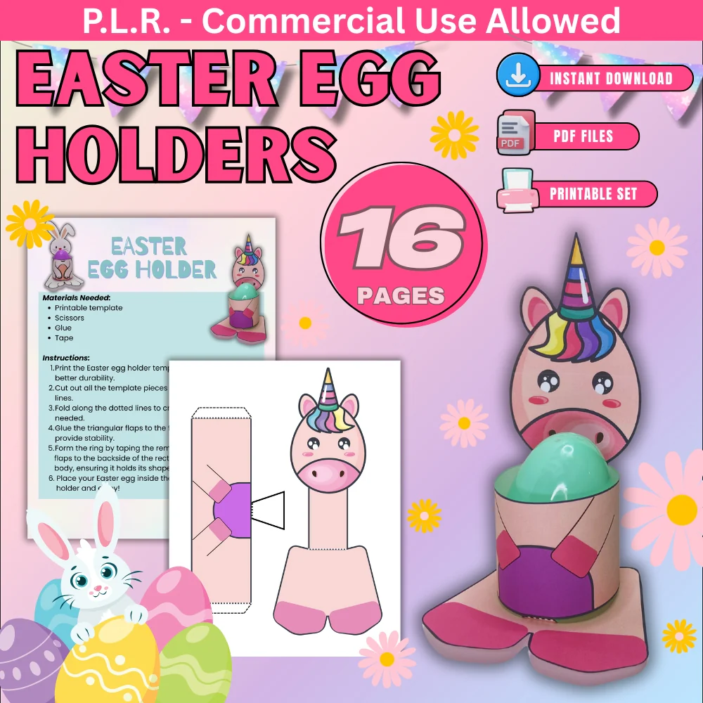Easter egg holder craft worksheet for third-grade counting activities