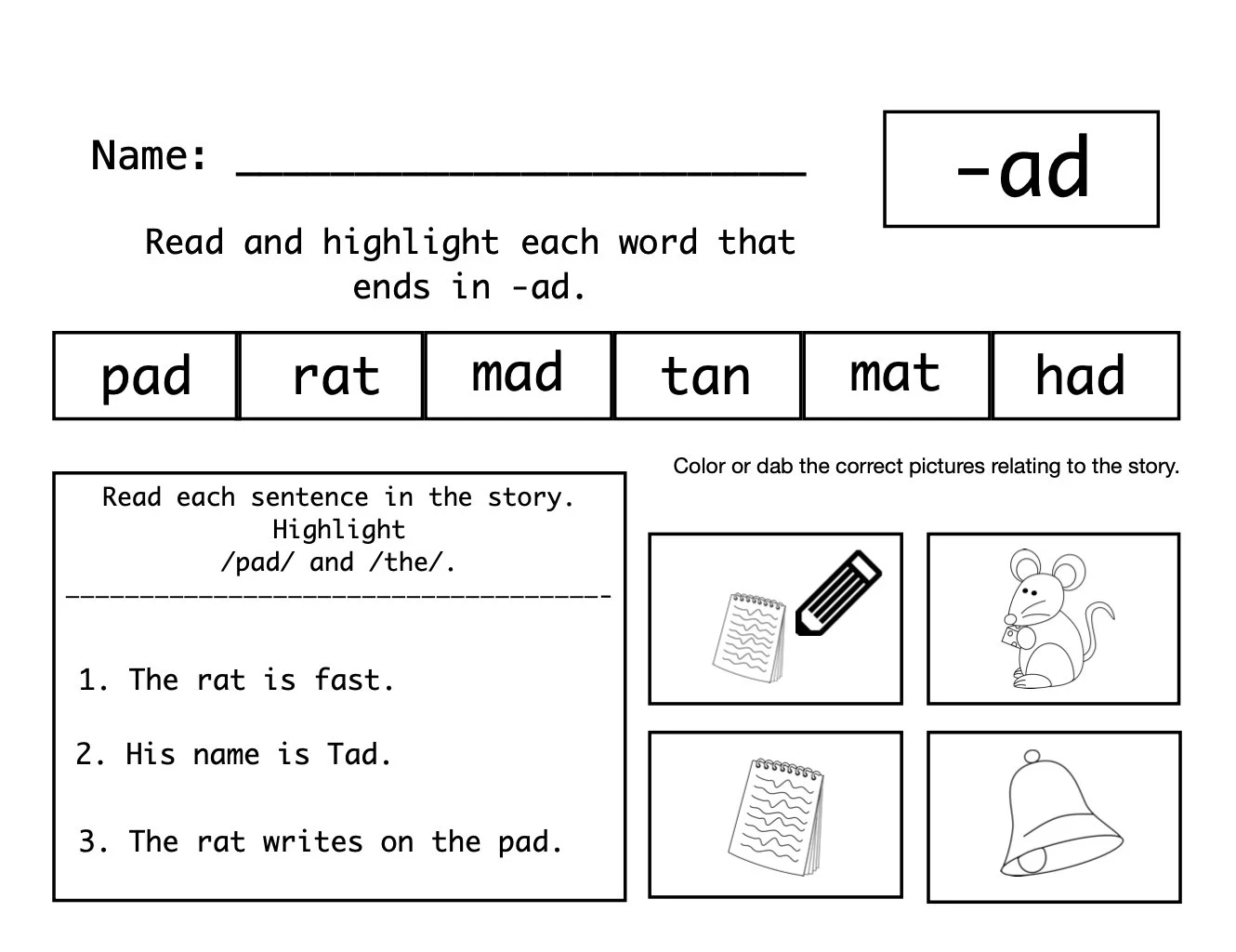 Decoding to Read Fluently Worksheet Exercise 6 for Elementary Phonics Practice Third grade students practicing decoding skills by identifying beginning and ending sounds in words on a worksheet activity