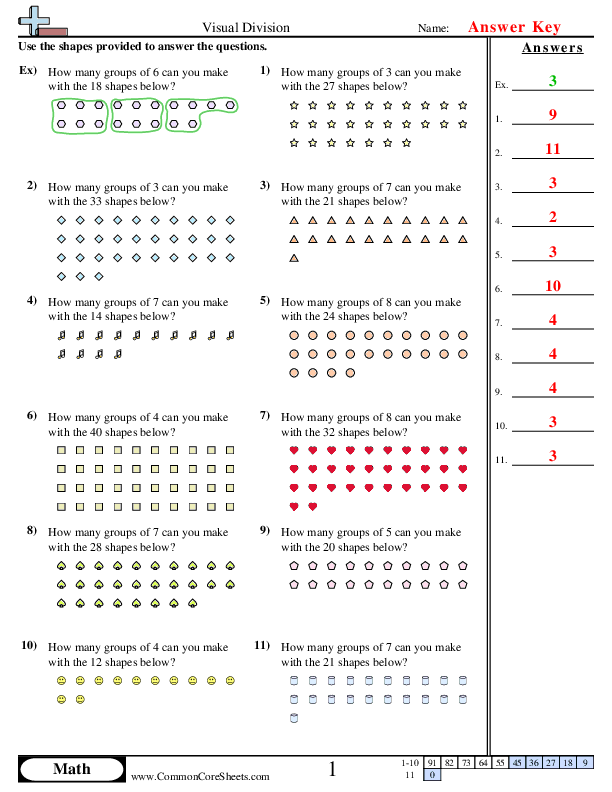 Third grade math worksheet featuring two-digit division problems for fourth math practice session