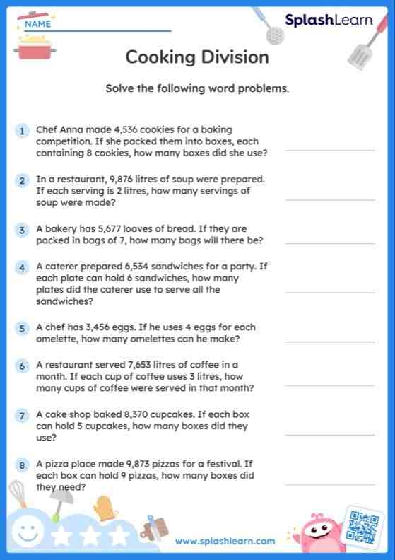 Third grade math worksheet featuring division word problems with a geography theme for number seventeen