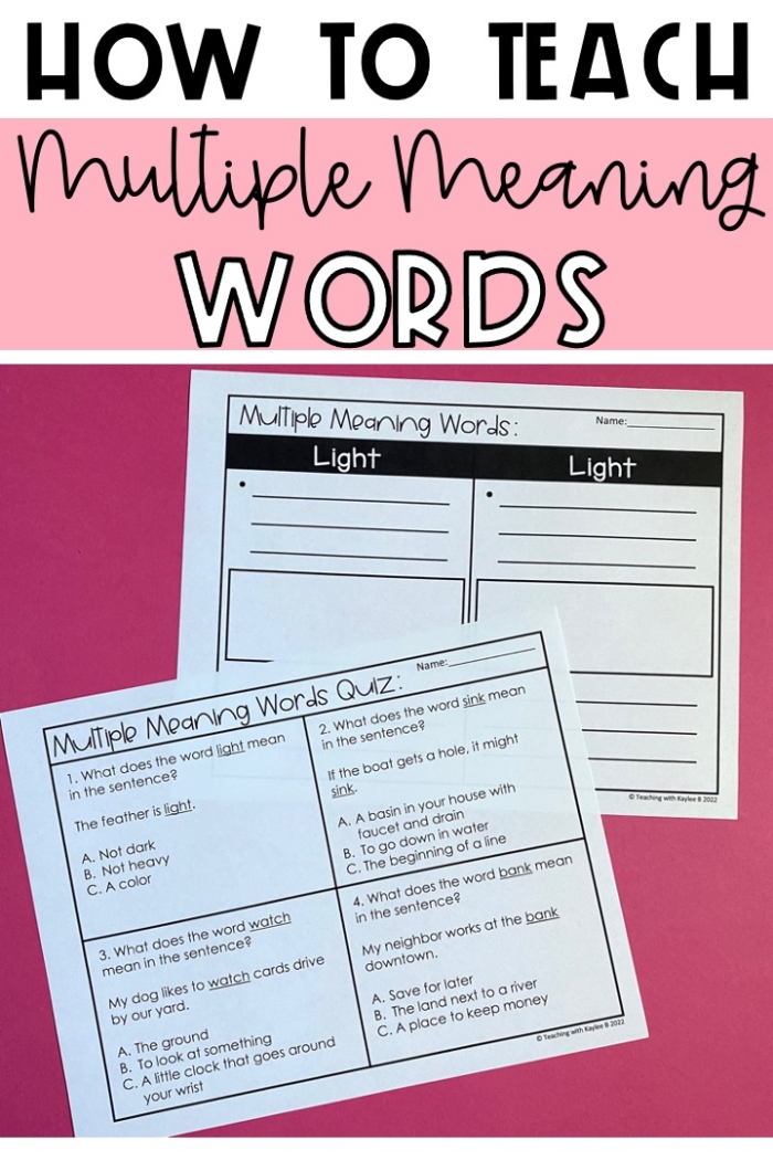 Engaging activity for learning homographs and sentence creation Worksheet featuring double meaning words for third graders