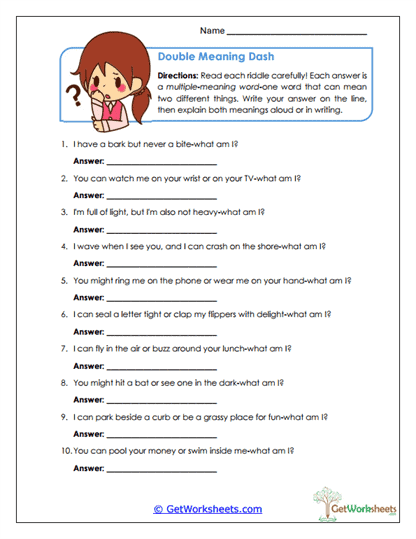 Engaging activity on homographs for creative sentence writing Worksheet featuring double meaning words for third graders