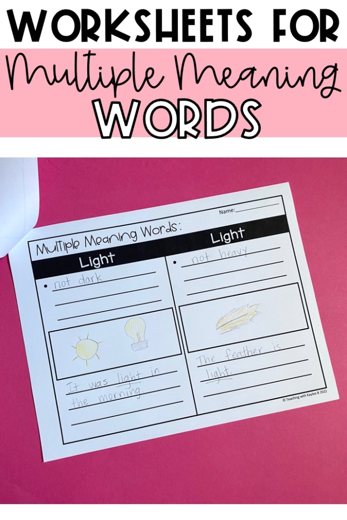 Engaging activity for learning creative sentence construction with homographs Worksheet for third graders focusing on double meaning words and homographs
