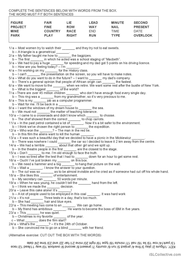 Engaging double meaning words worksheet for grammar practice Worksheet featuring double meaning words for third graders