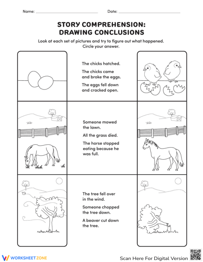 Reading for Comprehension: Drawing Conclusions Worksheet 21 Third grade students reading short passages with context clues to practice drawing conclusions in geography