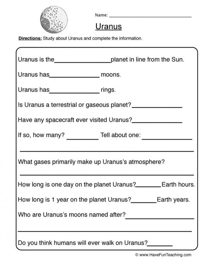 Know Your Planets: Earth worksheet for enhancing science skills Worksheet on Earth knowledge for third graders