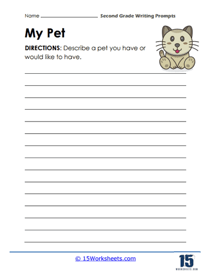 Third grade student drawing and writing about their imaginary Easter egg design on a creative worksheet