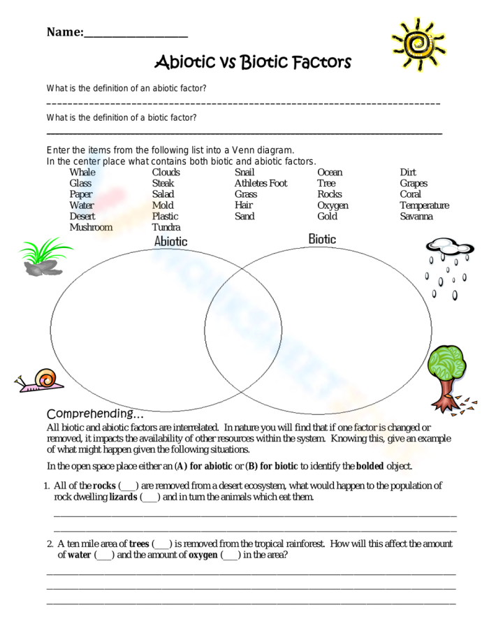 Life Science crossword puzzle focused on ecosystems for third graders