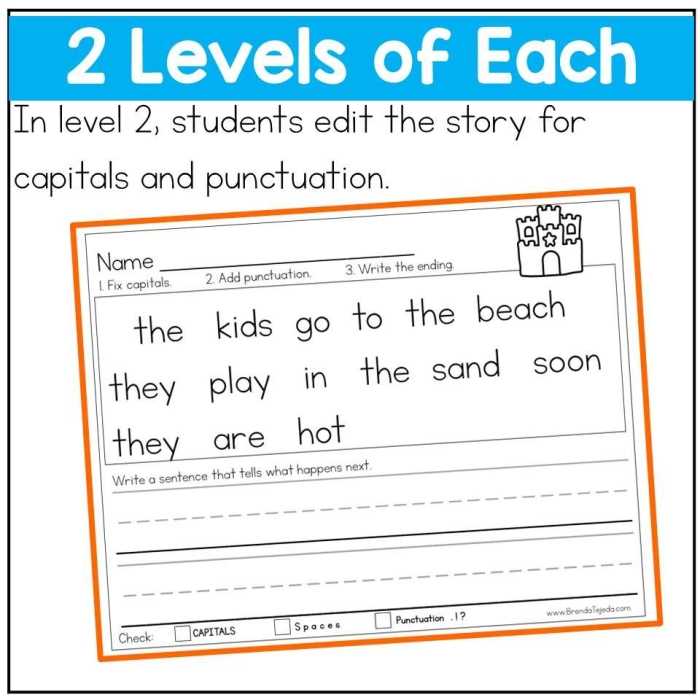 Reading worksheet for Third Grade Editing worksheet for third graders focusing on capitalization, punctuation, and spelling skills. Practice resource for enhancing editing abilities in reading.