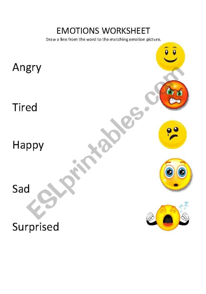 Character Emotion Match Cards Activity Sheet 6 for Elementary Learning Third grade students matching character actions to emotions on a practice worksheet
