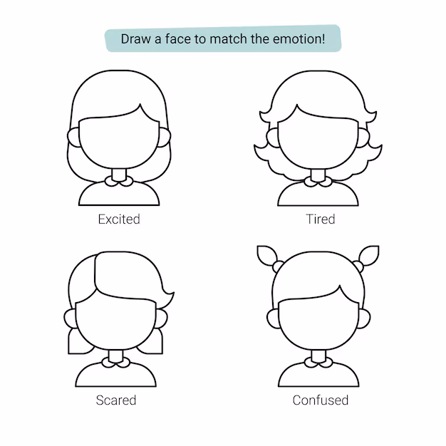 Geometry worksheet for Third Grade Character Emotion Match Cards worksheet for Third Grade