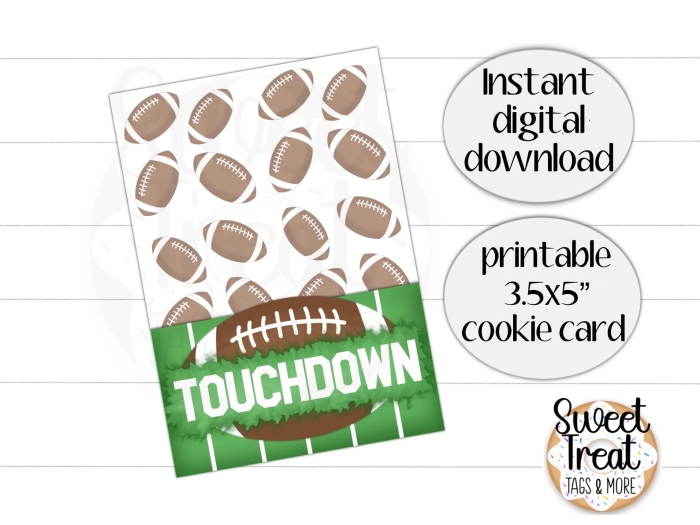 Worksheet for measuring football cookies using rulers with inches marked in halves and fourths Football-themed measurement worksheet for third graders calculating cookie sizes