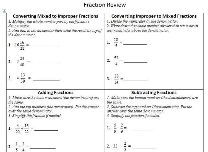 Third grade students completing a colorful fraction review worksheet for math practice