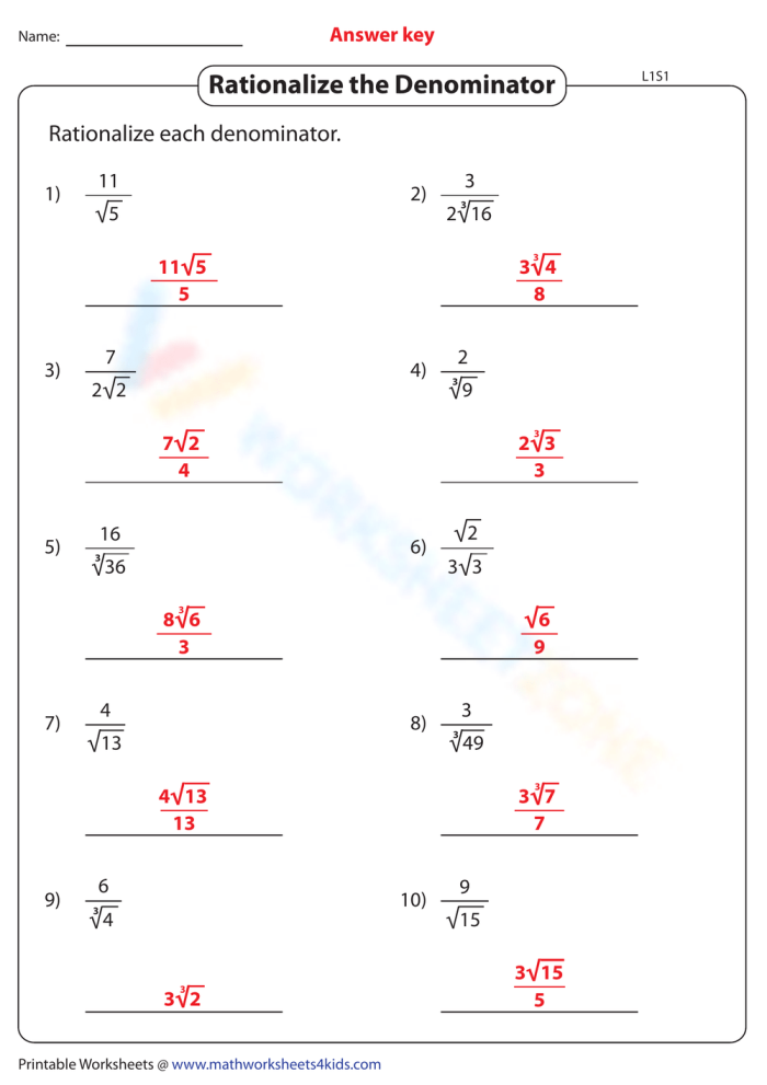 Third grade students identifying numerator and denominator parts on a fractions practice sheet