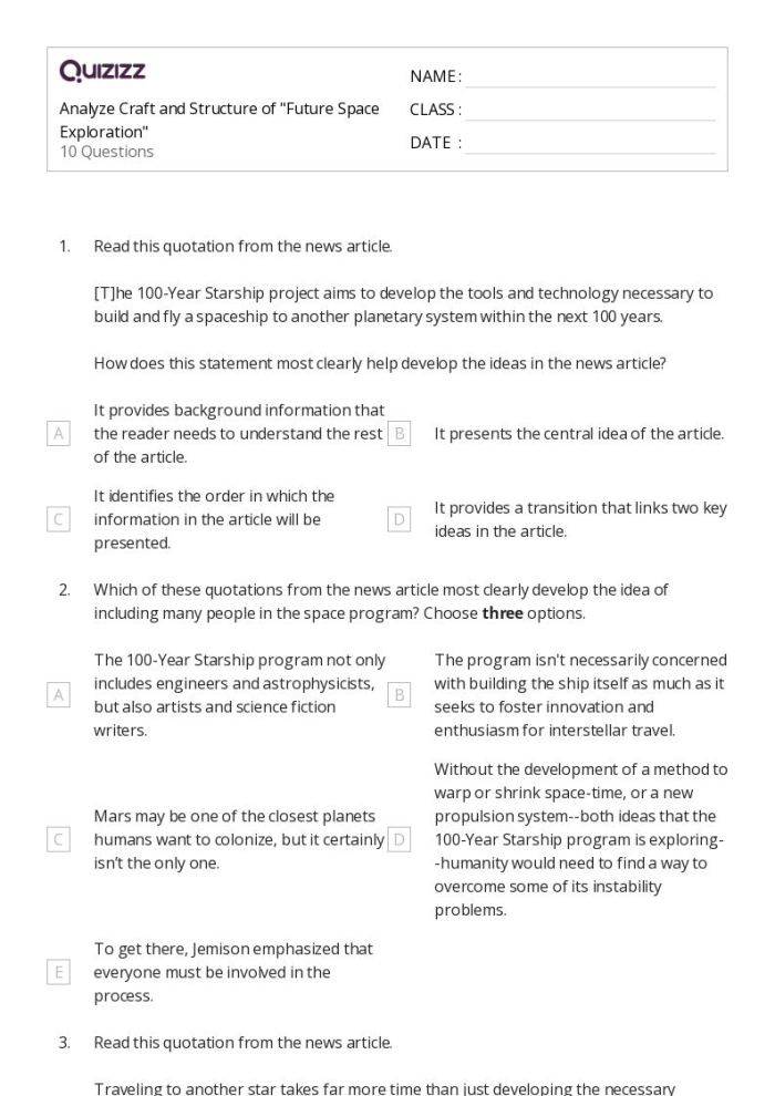 ALT text for a worksheet about the Freedom 7 space mission for third graders