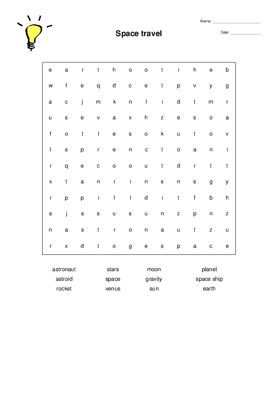 ALT text for worksheet about Freedom 7 and U.S. space exploration for third graders