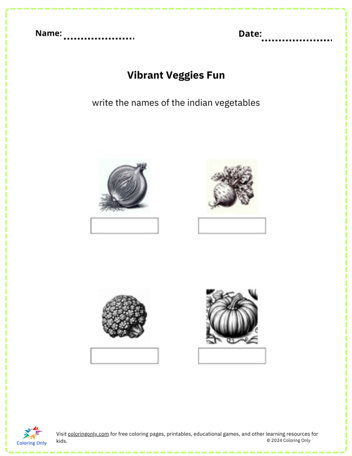Third grade student filling out a silly garden story worksheet