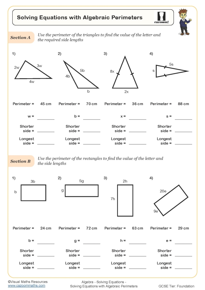 Third grade students practice calculating the perimeters of various polygons on this geometry worksheet
