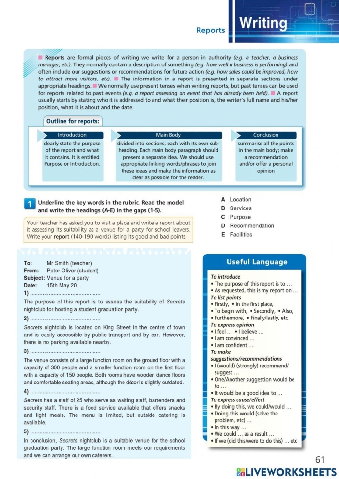 Educational resource for mastering book report components in third grade Writing the Report worksheet for third graders focusing on geometry concepts