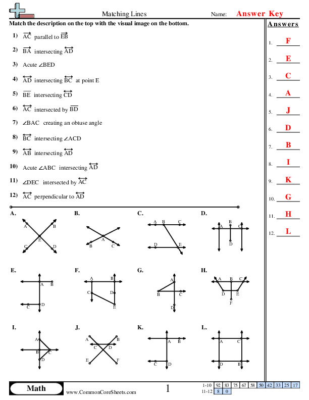 Geometry Lines Worksheet for Mixed Operations in Third Grade Third grade geometry worksheet focusing on parallel and perpendicular lines