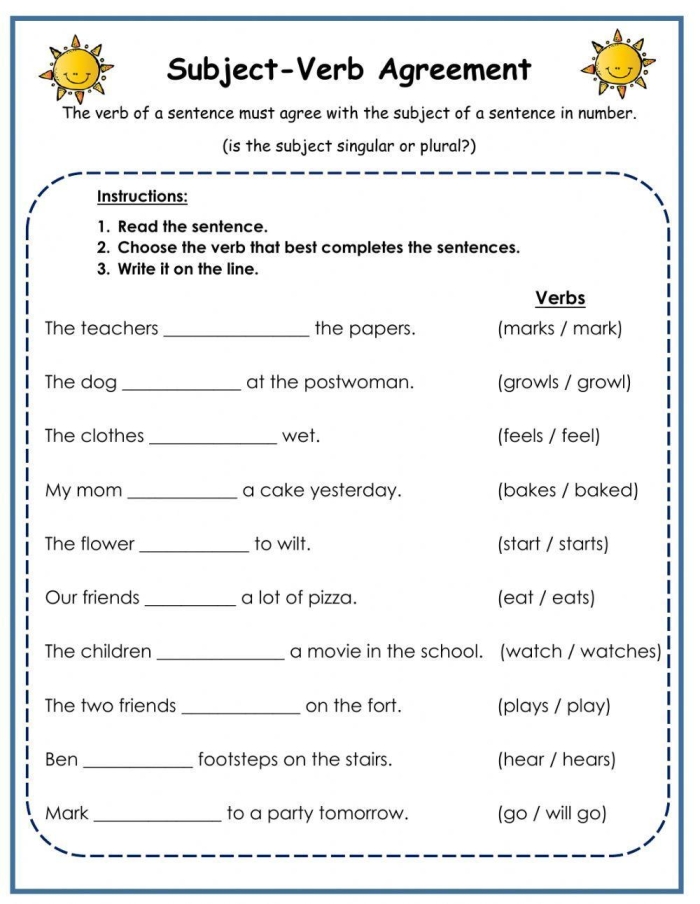Children engaging with the Subject + Verb + Object worksheet for grammar practice
