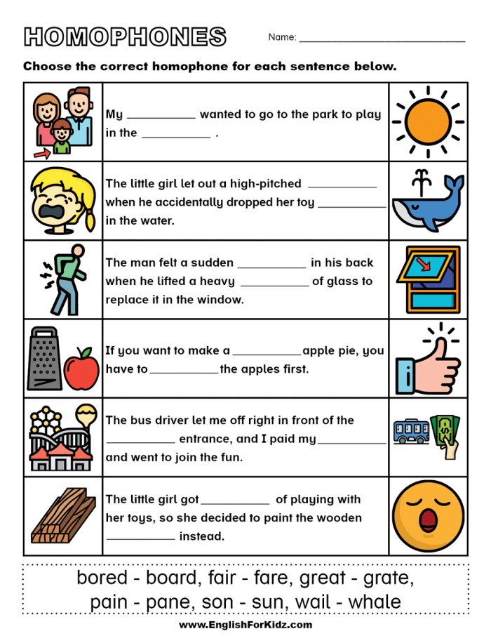 Homophone Story Worksheet featuring a fun monster tale for third graders to enhance spelling and vocabulary skills