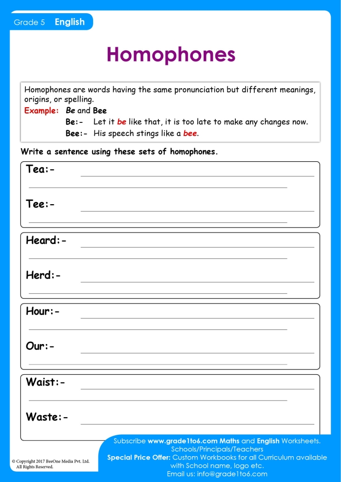 Homophone Story Worksheet featuring a fun monster theme for third graders