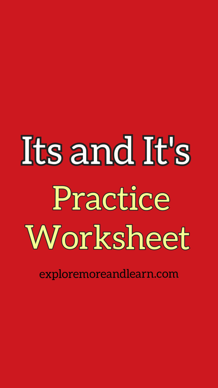 Children engaging with a homophones worksheet focusing on its and it's
