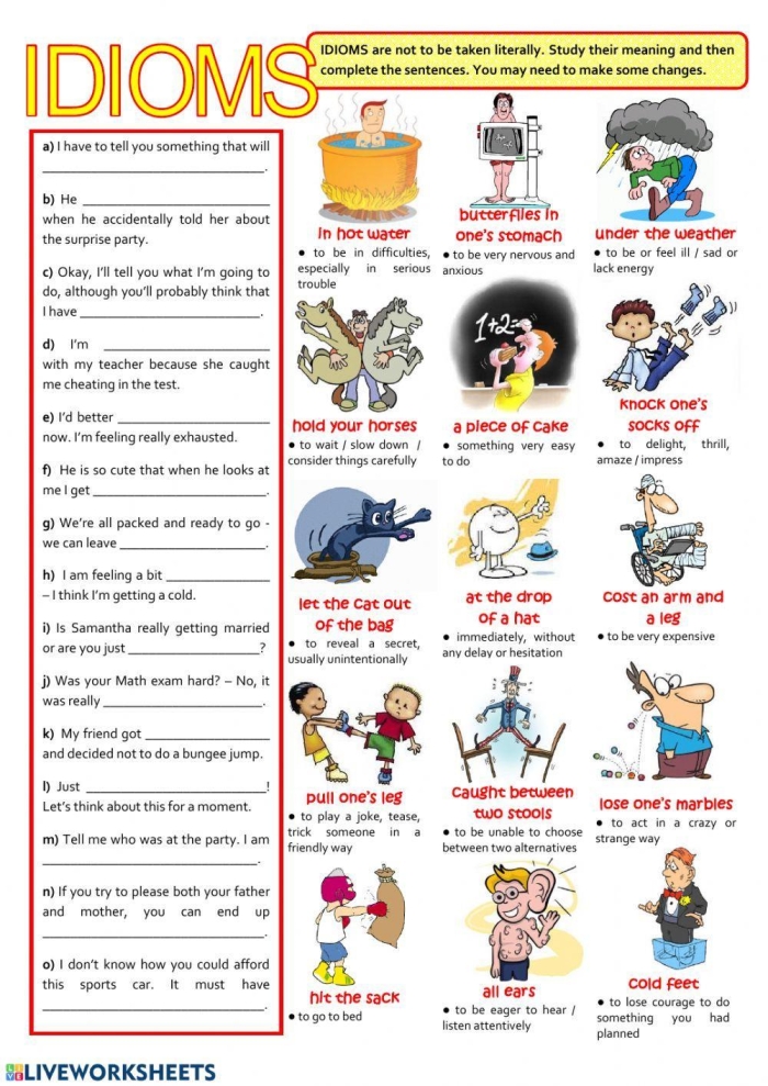 Decimals worksheet for Third Grade Worksheet featuring the idiom "when pigs fly" with context clues for third-grade students. Third-grade reading worksheet on idioms exploring meanings through context.