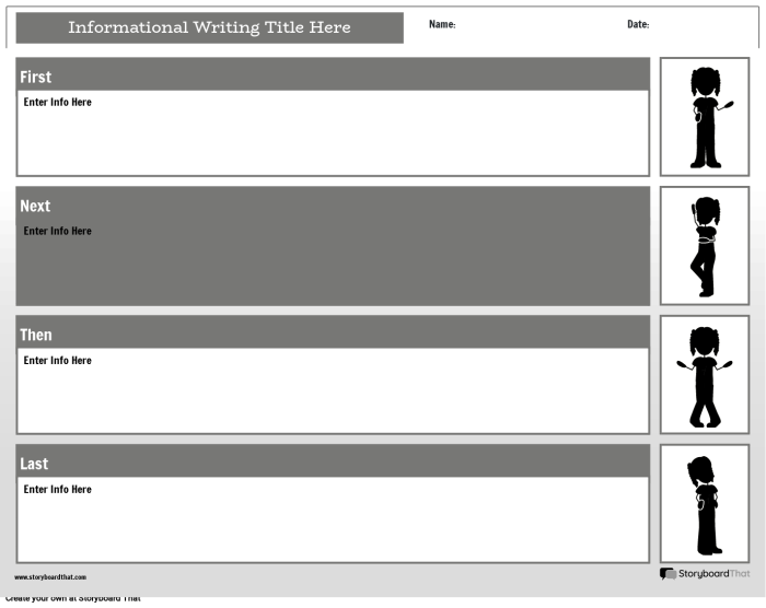 Third grade students completing an informational writing check-up assessment worksheet with space for written responses
