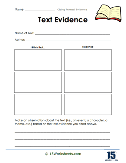Earth and Space Science worksheet for Third Grade Worksheet for third graders on using introductory phrases to cite evidence in Earth and Space Science. Introductory Phrases: Cite the Evidence worksheet for teaching text evidence skills.