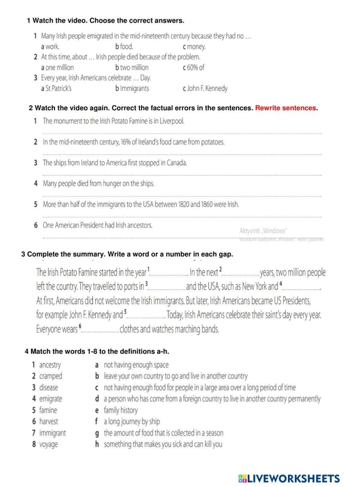 Third grade students learning about famous Irish American historical figures through a reading comprehension worksheet activity