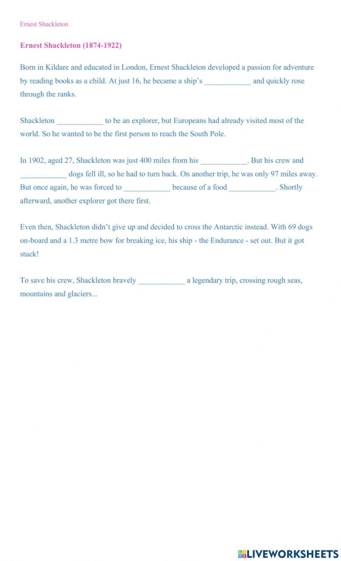 Third grade students working on a Famous Irish Americans reading comprehension worksheet