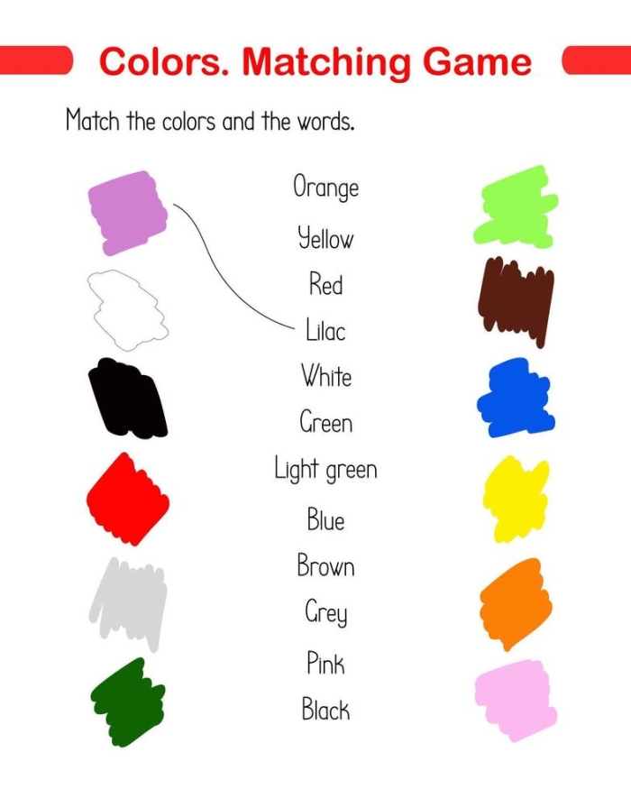 Third grade science worksheet illustrating the principles of light reflection and color perception