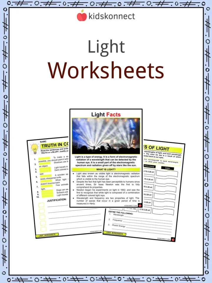 Third grade student using a flashlight to complete a physical science worksheet about the direction of light
